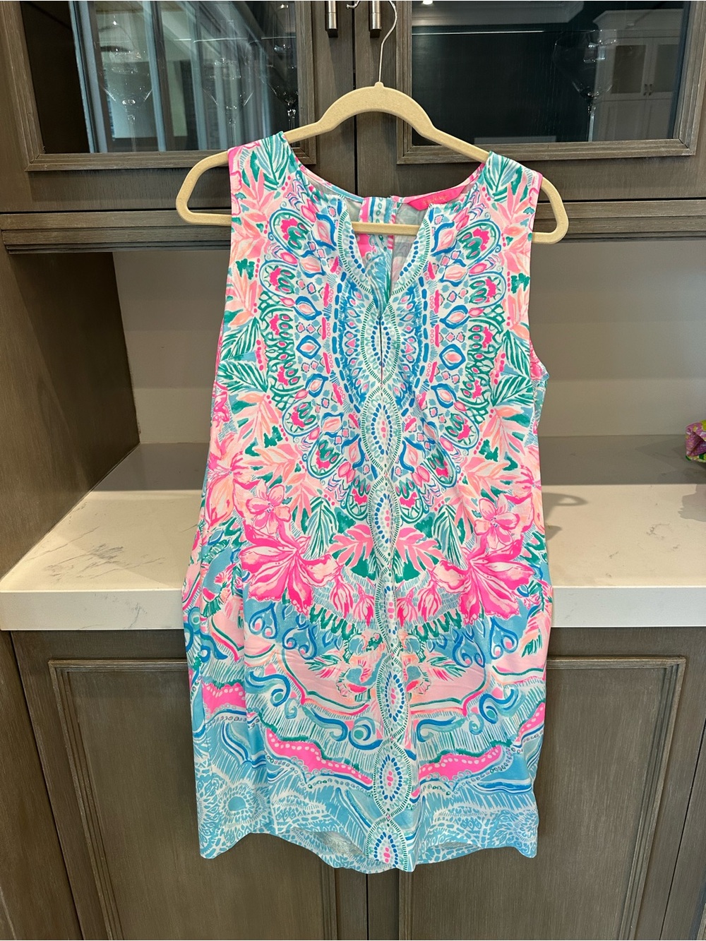 Lilly Pulitzer Size 6 Like New Kelby Stretch Shift Dress Hot Tamale